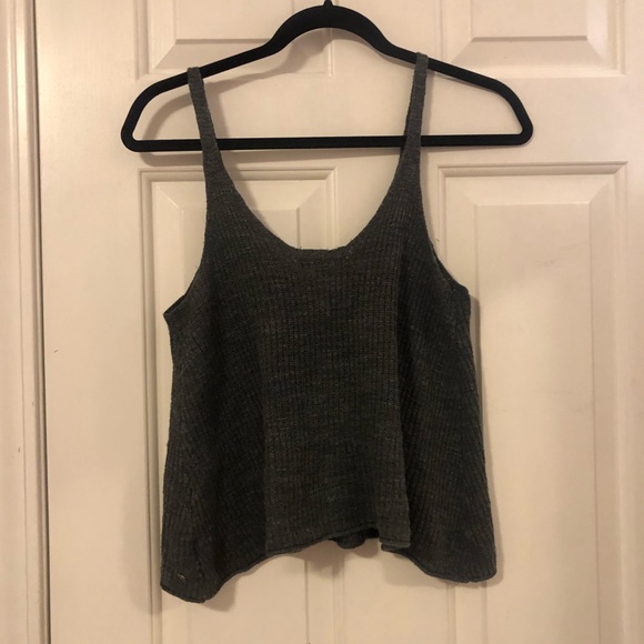 ✨ 3 for $25✨ Dark grey knit tank top - Picture 3 of 4